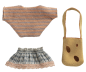 Preview: Kleidung von Maileg kleiner Schwester Maus mit Tasche